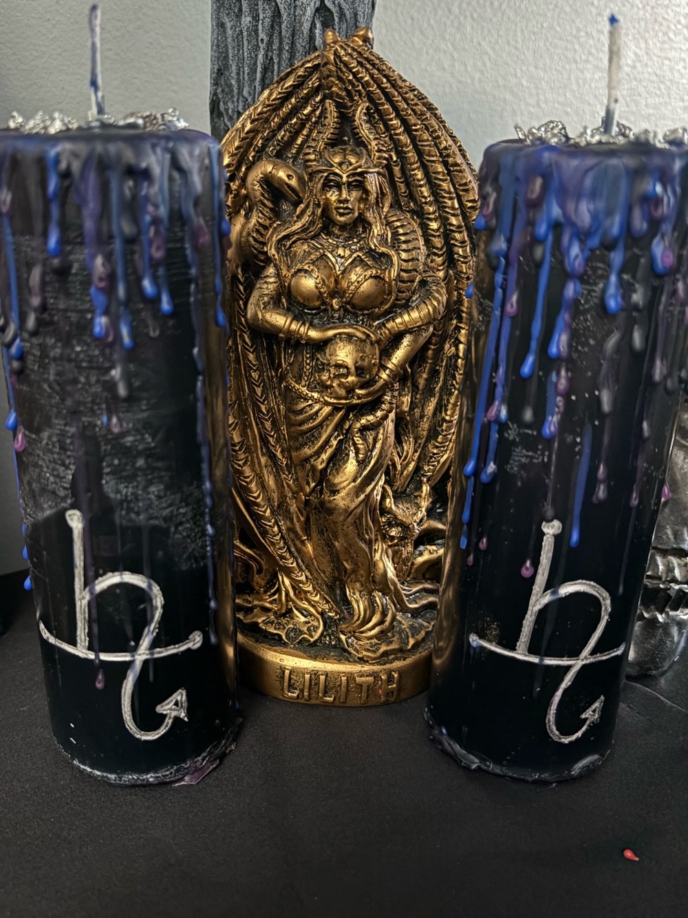Handmade Lilith Candle.  Ritual • Witchcraft • Gothic Decor